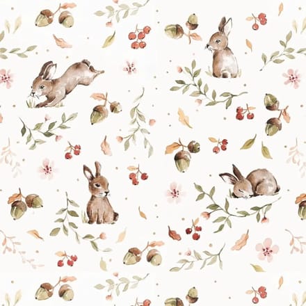 Baby behang Dekornik Happy Rabbits