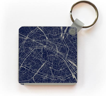 Sleutelhanger - Uitdeelcadeautjes - Parijs - Plattegrond - Frankrijk - Plastic - Stadskaart