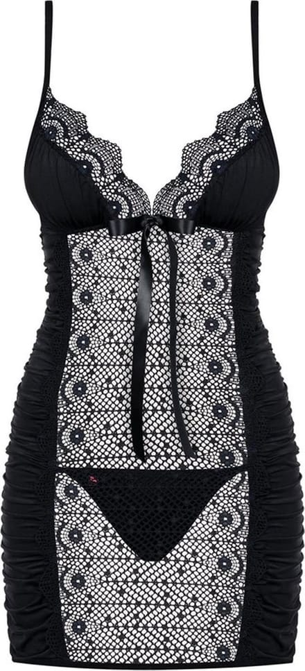 Obsessive Mokettina - Erotische Jurk - Maat S/M - Zwart