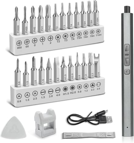 30-in-1 mini draadloze elektrische precisieschroevendraaier met LED verlichting