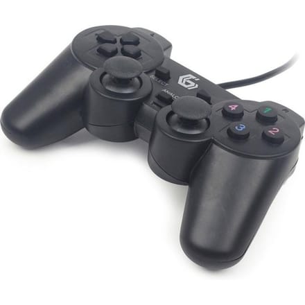 GMB Gaming Dual Vibration USB GamePad / zwart - 1,8 meter