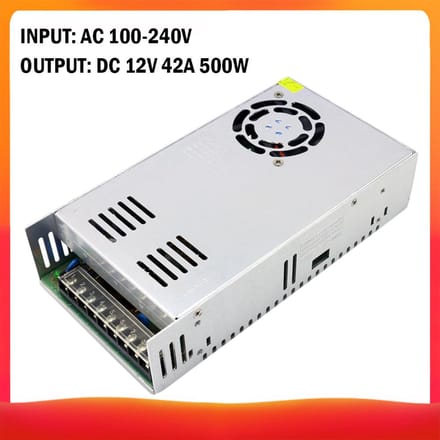 Convertisseur de tension AC 100-240V vers DC 12V 83.3A régulé DC 12V 42A 500W