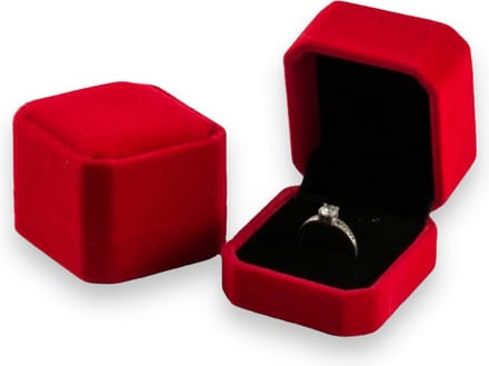 Trouwring Doosje Rood - Sieraden Opberger - 1 Stuk