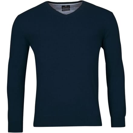 Baileys Trui V-Hals Single Knit Pima Cotton Dark Blue / male