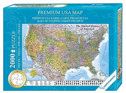 Puzzel 2000 stukjes USA - Amerika - 97 x 69 cm Premium Kaart 2021