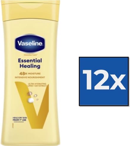Vaseline Bodylotion - Essential Healing - Voordeelverpakking 12 x 200 ml
