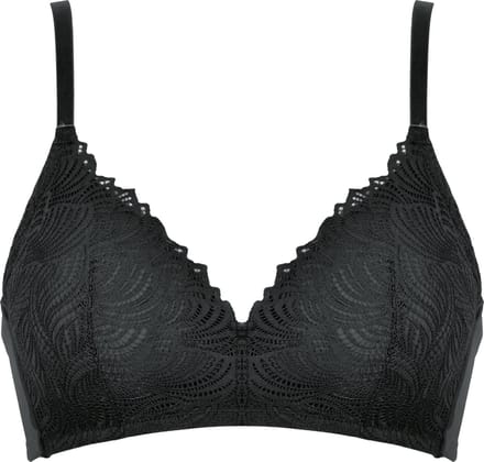 Naturana - Soft bh met kant - 5674 - Zwart - 95D