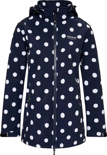 Nordberg Polka Dots Softshell Outdoorjas - Dames - Navy - Maat S