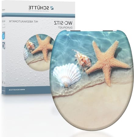 WC-bril Duroplast met softclosemechanisme - geschikt voor de meeste toiletpotten - Beach 82196