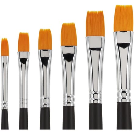 VBS Platte penseel "BASIC", set van 6