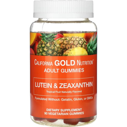 Luteïne & Zeaxanthine Gummies, Tropisch, Vegan Gummies, 90 Stuks