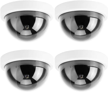 Dome Camera Set - Dummy Camera - Beveiliging Verhoging - Met Knipperende LED - 4 Stuks - Wit
