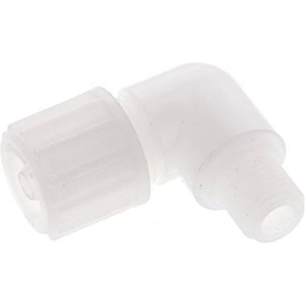 12x6mm & G1/4'' PVDF L-Vorm Knelfitting Buitendraad 10bar Kunststof en Polyamide