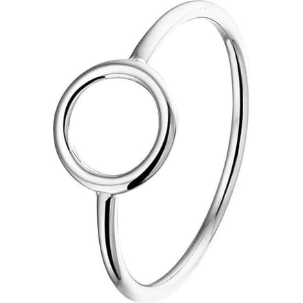 The Jewelry Collection - Ring Cirkel - Zilver - Maat 16.50