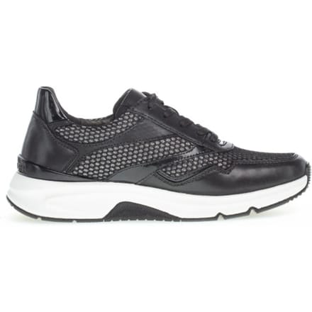 Gabor rollingsoft sensitive 96.896.57 - dames rollende wandelsneaker - Zwart - maat 42.5 (EU) 8.5 (UK)
