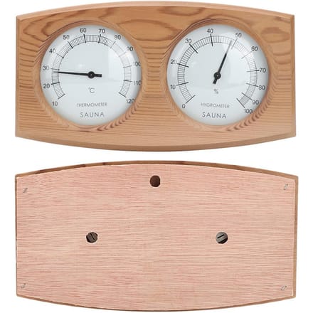 2 in 1 Hout Thermo Hygrometer Thermometer Hygrometer Sauna Ruimte Stoomruimte Accessoires white