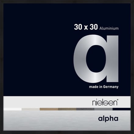 Nielsen Alpha Aluminium Wissellijst Black Matt 30x30cm