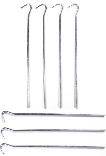 Benson Grondpen/tentharing - 21x - zilver - metaal - 22 cm - Rotspen - Spijkerharing