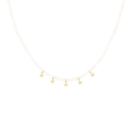 Pearl/ gold necklace with stars