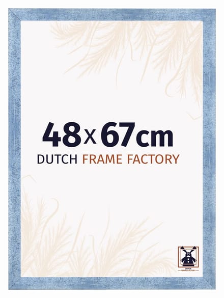 Fotolijst 48x67 cm - MDF - Helder Blauw Geveegd - Praag
