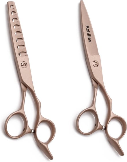 Achilles® Champagne Gold Kappersschaar Set - Complete Kappersset - Hair Scissors - Coupeschaar