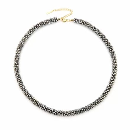 Bijoutheek Collier Kleine kralen Donker Paars