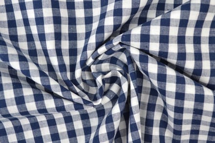 Ruitjesstof - Marineblauw 6,5mm ruit - 1 meter - Per meter - 150cm breed