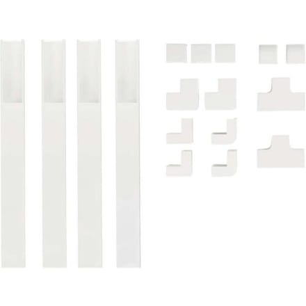 Hama Kabelkanaal-set, 4 stuks, zelfklevend, 1 m, incl. verbindingsstukken, wit