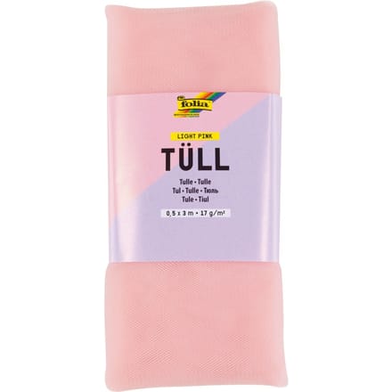 Tule stof, 3 m - Roze
