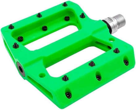 Platte Fietspedalen MTB Enduro met Cr-Mo As 111x105mm - Groen