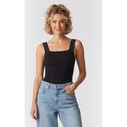 Karl Lagerfeld Logo Strap Knit Singlet Black Taglia: S | Canottiere Outlet | Donna | Nero
