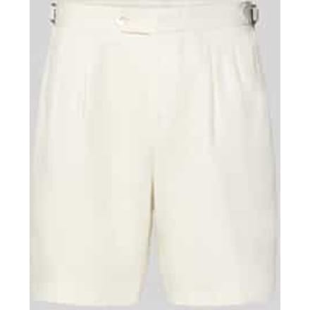tapered fit short van puur linnen model 'PERIN'