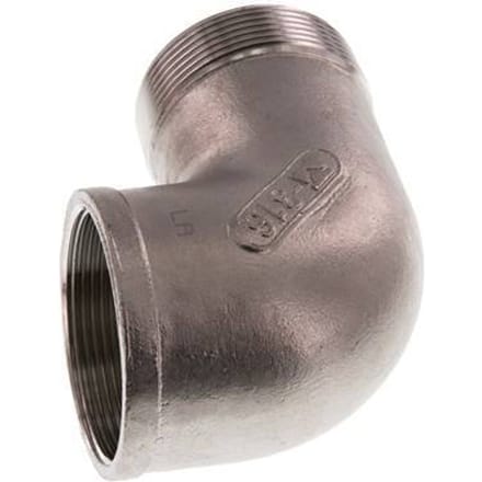 Rp 2'' x R 2'' F/M RVS L-Fitting 90graden 10 Bar - FL2E-FM-SH-200R-S