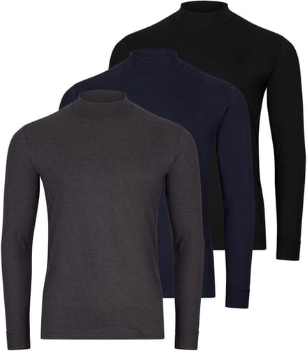 RAGMAN Heren longsleeve 3 pack Basic