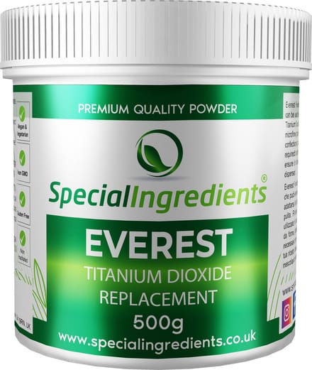 Everest Powder - 500 g - Alternatief voor Titaniumdioxide - Witmaker - Moderne Gastronomie - Moleculair Koken - Hersluitbare Pot - Recycled Plastic