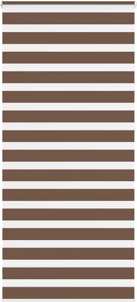 vidaXL - Zebra - rolgordijn - 95x230 - cm - stofbreedte - 90,9 - cm - polyester - bruin
