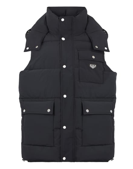 Nylon Puffer Vest Gothic Plein