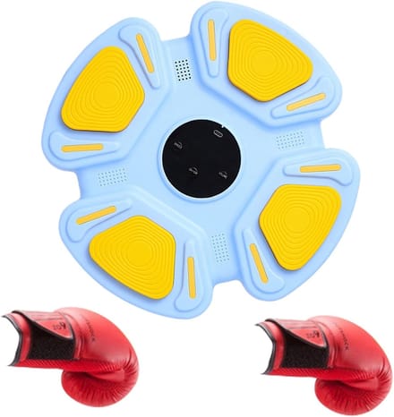 Boksmachine met Verlichting - Reactie Doel - Thuis Fitness - Dynamische Muziek Training - 32x32x5 cm - Blauw