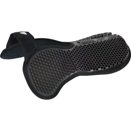Acavallo Wfs Gel Hexagonal Suede Rear Riser Halve Pad Zwart