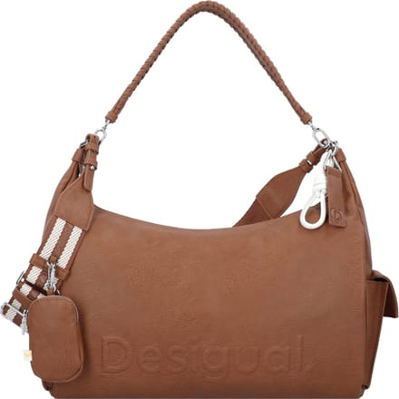 Desigual Schoudertas Half Logo 24 Brasilia Shoulder Bag Leather West Bruine