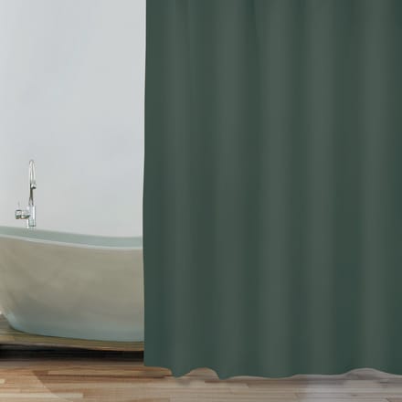 MSV Douchegordijn - donkergroen - gerecycled polyester - 180 x 200 cm - wasbaar - bad en douche