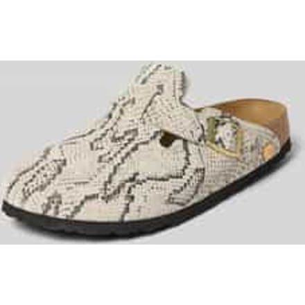 Birkenstock Slipper Boston Rivet Logo 1033086 Snake Oyster Smal