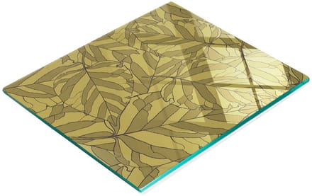 Decoratieve snijplank van gehard glas in de vorm van bladeren, 60x52 cm