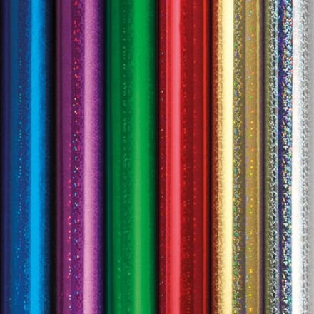 Kerst cadeaufolie holografie 200 x 70 cm, assorti