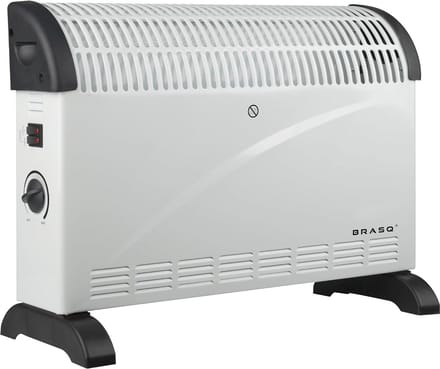 Elektrische Convector Kachel - Elektrische Verwarming - Ruimte Verwarmen - Instelbare Thermostaat - 2000 Watt - Wit en Zwart