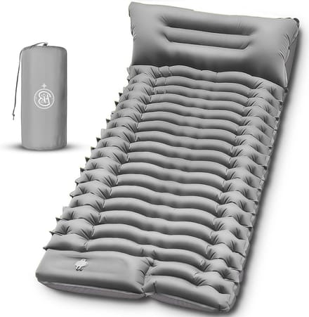 Zelfopblazende Slaapmat - Kampeer Matras - Comfortabel Slapen - Ingebouwde Voetpomp - Extra Groot - Groen