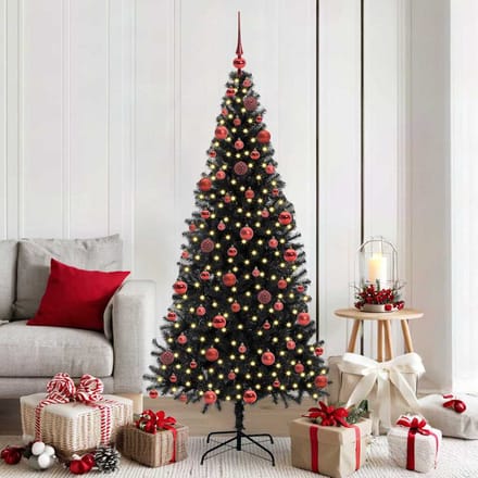 vidaXL - Kerstboom - Zwart - 180 - cm - PVC