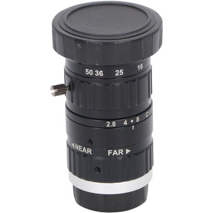 C-Mount Zoomlens 6MP 10 tot 50 mm Handmatige Scherpstelling Varifocale Lens voor Industrieel Laboratorium black