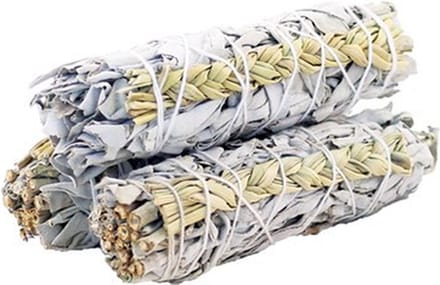 Smudgestick - witte salie - zoet gras - smudge stick - white sage - sweetgrass - 3 stuks - 10cm