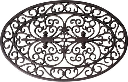Esschert Design Deurmat - Victoriaans patroon - rubber - ovaal - 70 x 45 cm - schoonloopmat